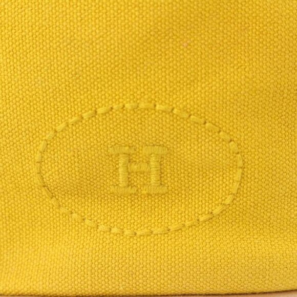 Hermès Yellow Canvas Sac Polochon Mimile Drawstring Backpack 913her18 main image 4